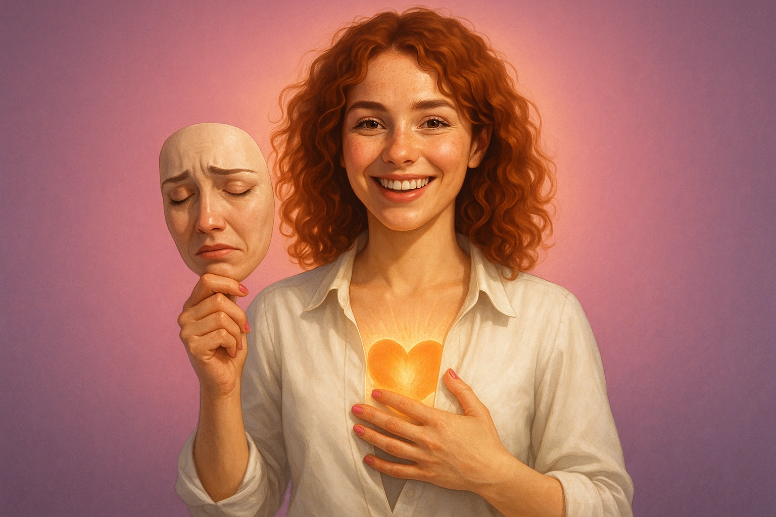 Libération de la dépendance affective, cœur qui rayonne à nouveau